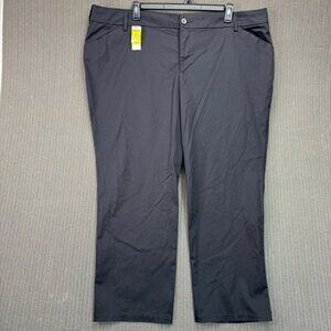 Lee womens Plus size 24w Relaxed Fit Mid Rise Straight Leg Pants - Black